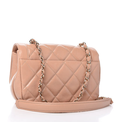Chanel Shiny Aged Calfskin Quilted Mini Hold The Line Flap Beige 3 of 11