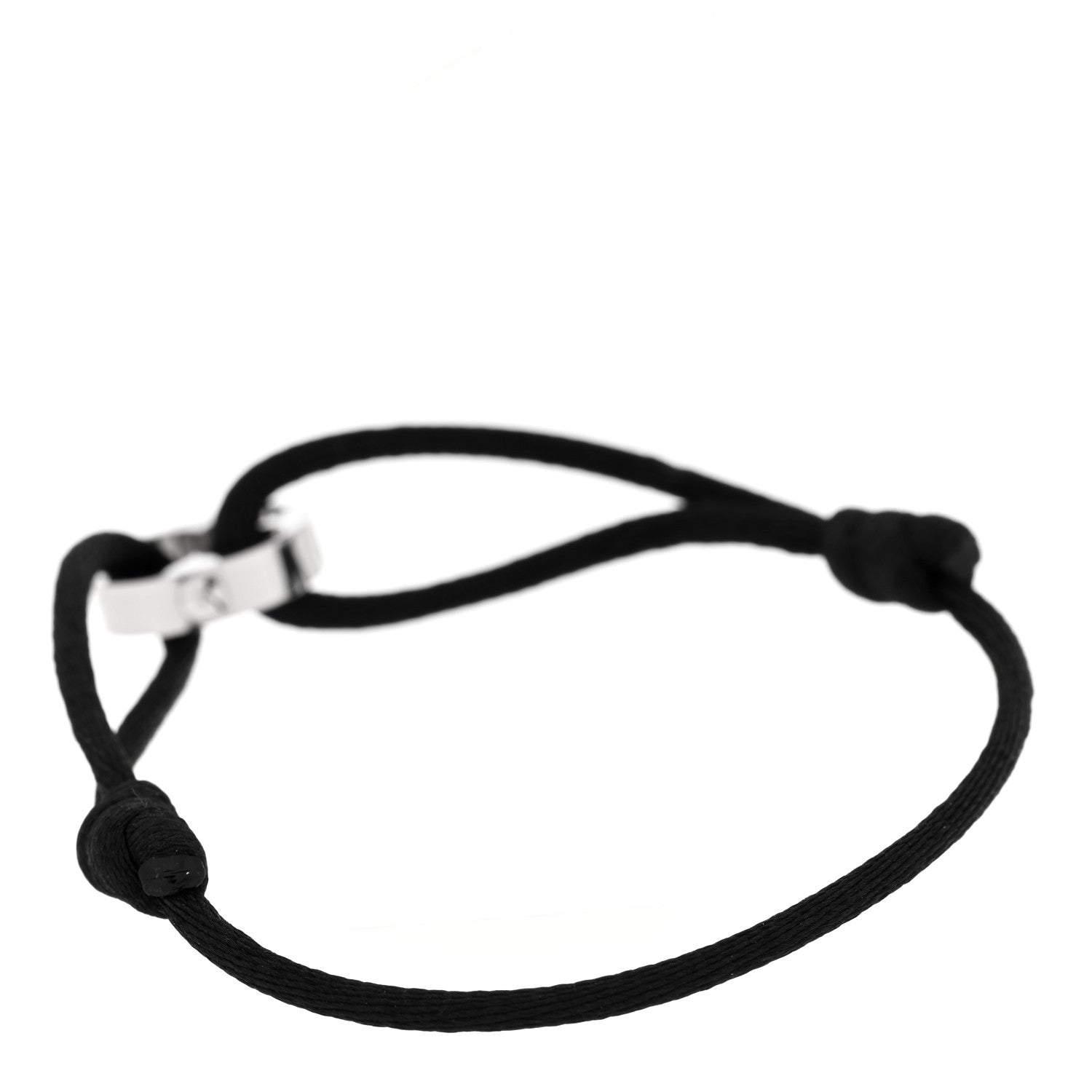 Louis Vuitton 18K White Gold Cord Empreinte Adjustable Bracelet Black 2 of 4