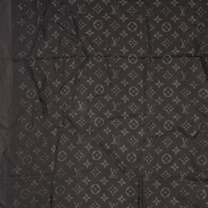 Louis Vuitton Silk Wool Monogram Shawl Black 1 of 4