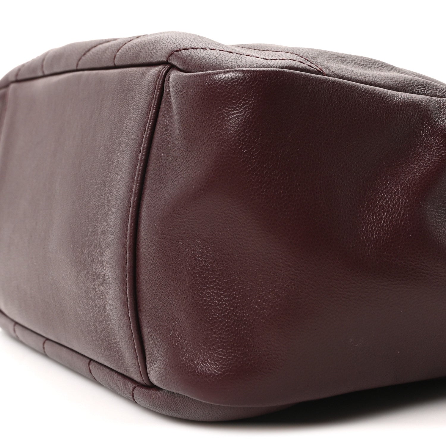 Saint Laurent Lambskin Matelasse Monogram Medium Jamie Shoulder Pouch Bag Rouge Cabernet 10 of 10