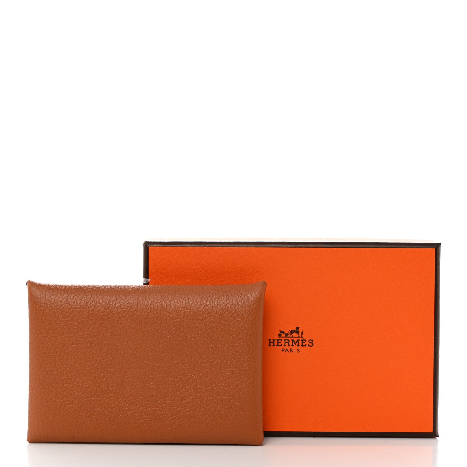 Hermes Evercolor Calvi Card Case Gold Etoupe 8 of 8