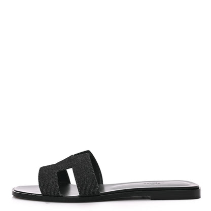 Hermes Denim Oran Sandals 40.5 Bleu Brut 1 of 9