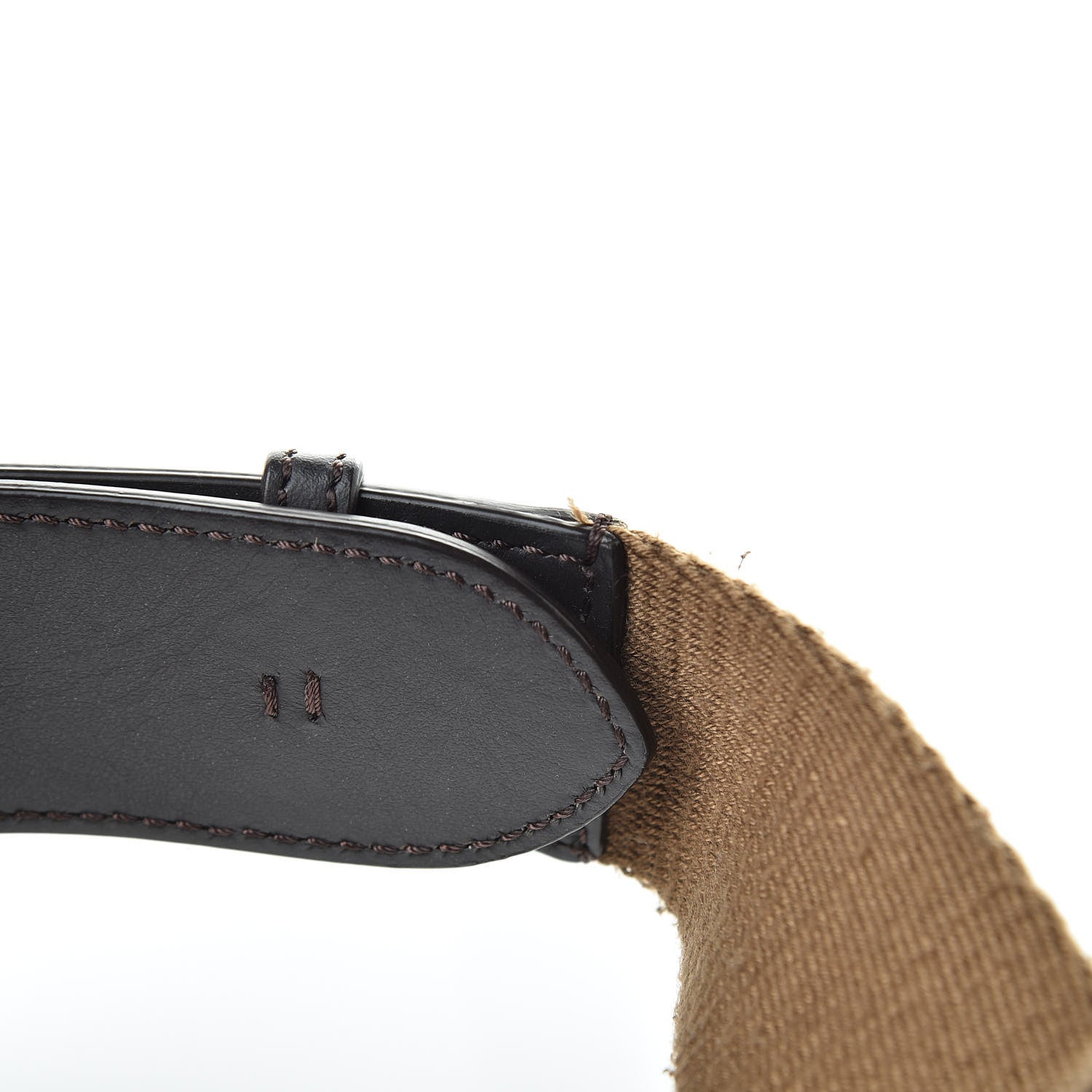 Fendi Ribbon Vitello Century FF 1974 Studded Strap You Fango Marrone Ebano 5 of 7