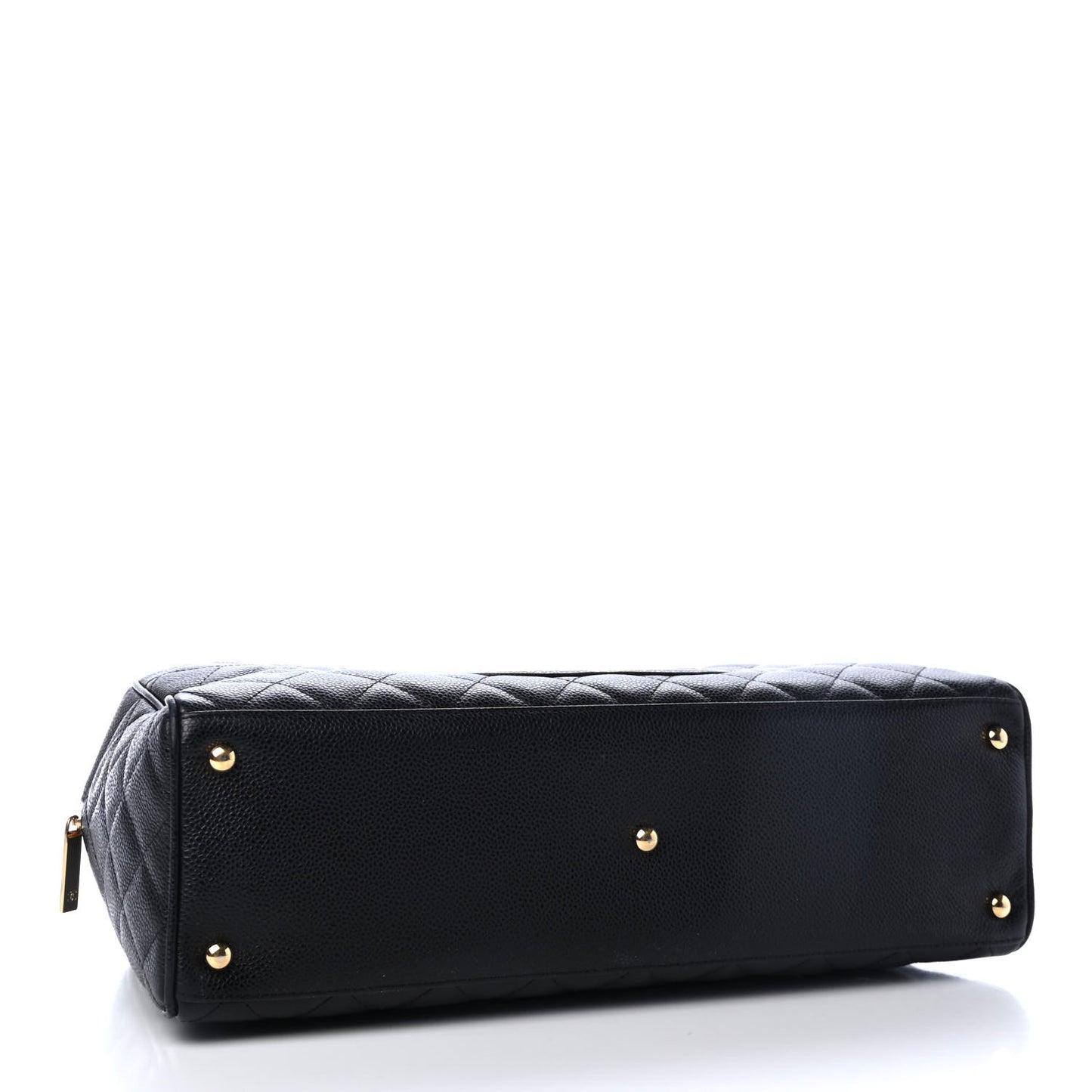 Caviar Quilted Large Bowler Black