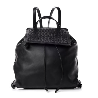 Bottega Veneta Nappa Intrecciato Backpack Black 1 of 10