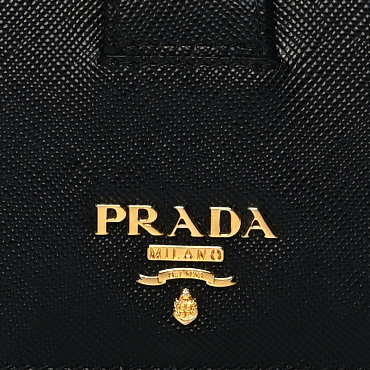 Prada Saffiano Metal Gusseted Card Holder Black 6 of 6