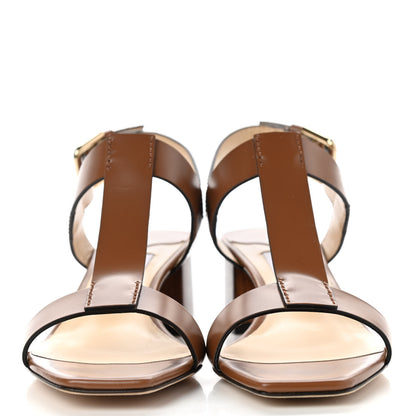 Jimmy Choo Liquid Calfskin Jin 45 Sandals 35.5 Cuoio 2 of 7