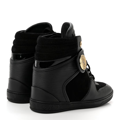 Louis Vuitton Epi Suede Postmark Wedge Sneakers 36 Black 4 of 8