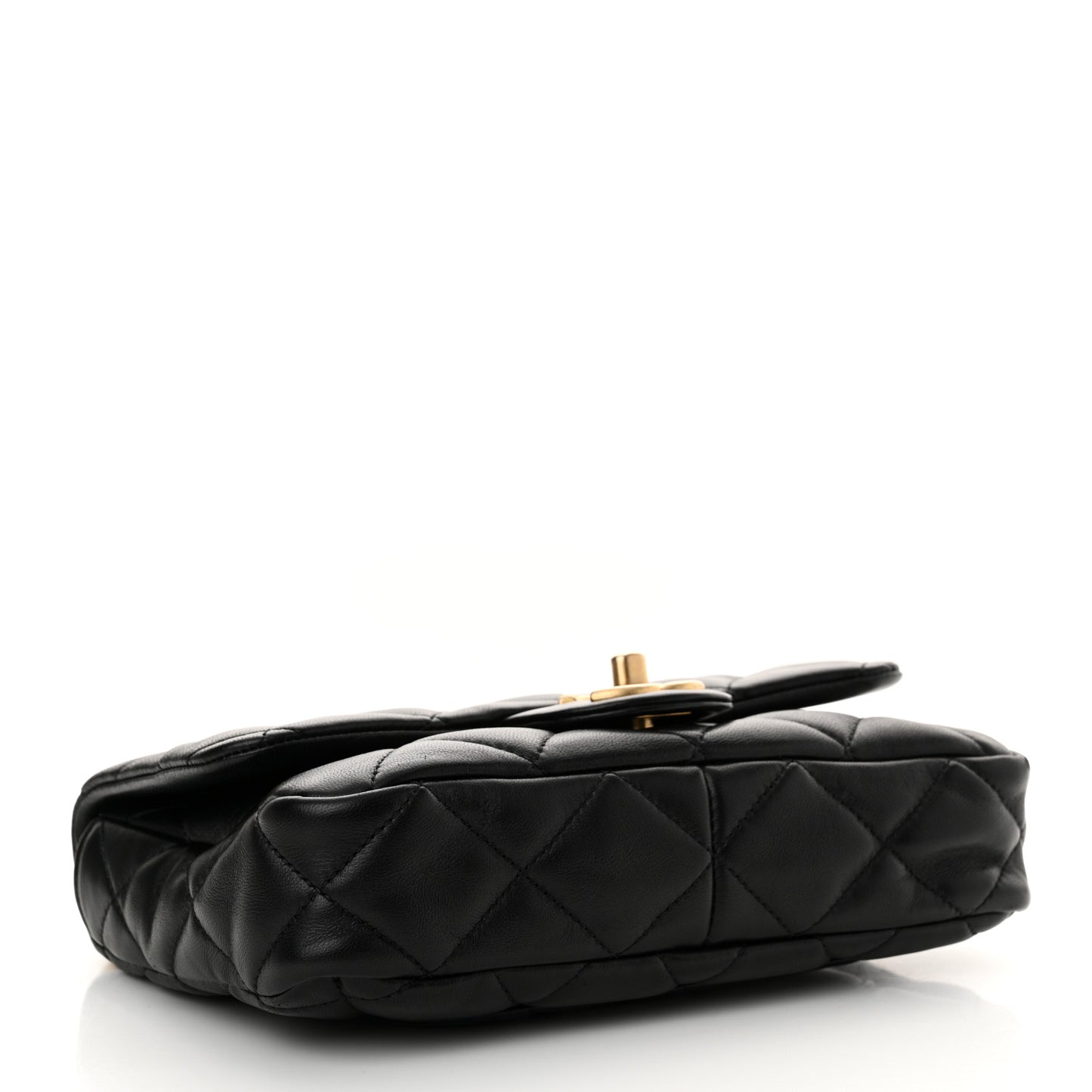 Lambskin Quilted Small Funky Town Flap Black