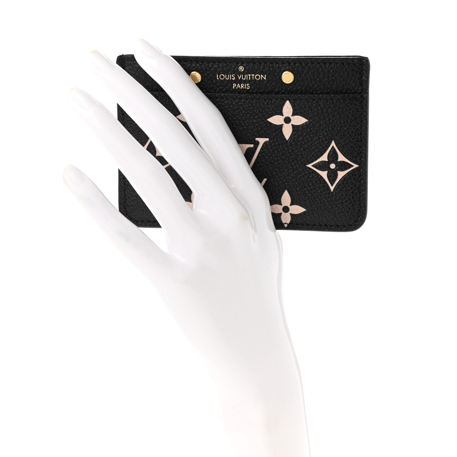 Louis Vuitton Empreinte Card Holder Black Beige 2 of 7