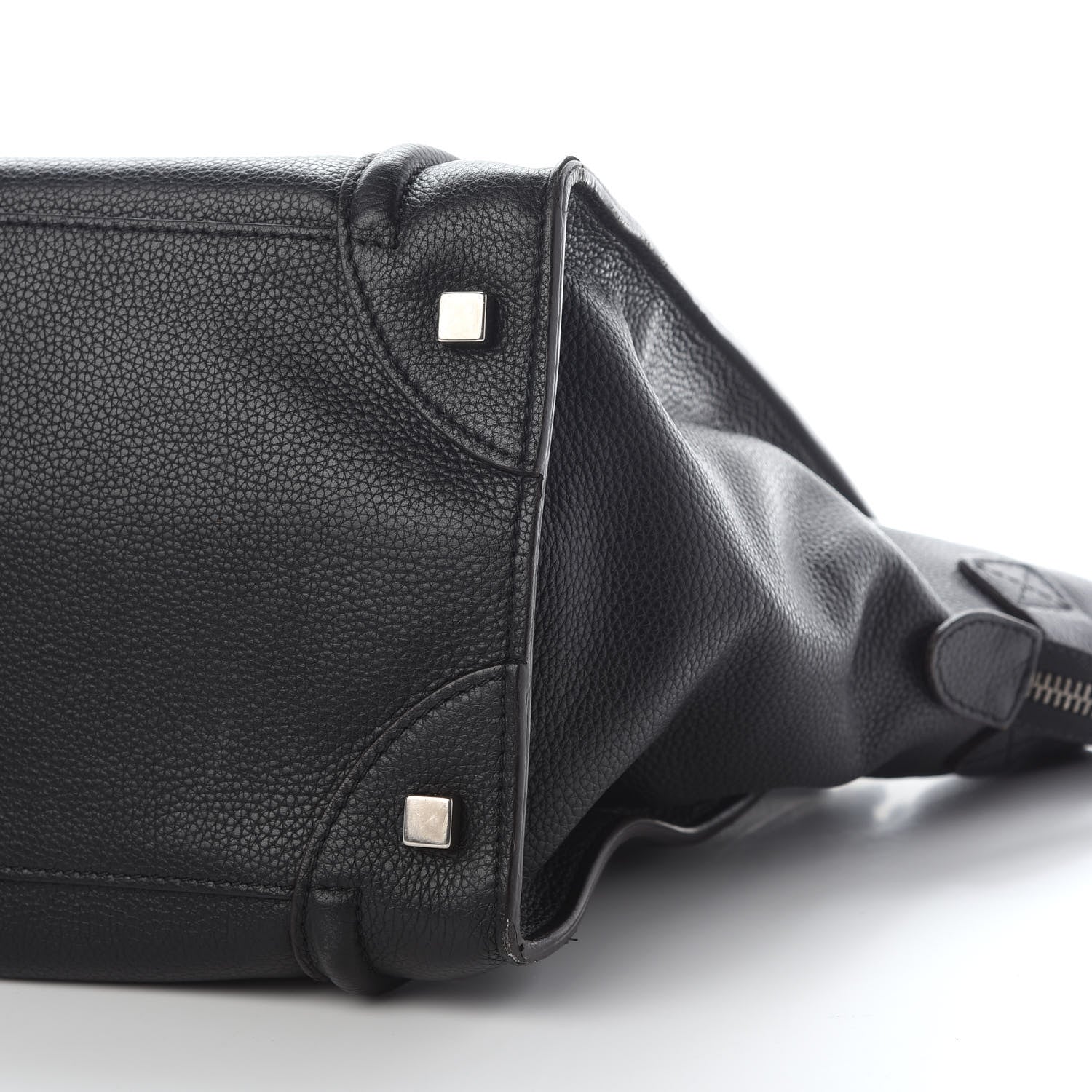 Celine Drummed Calfskin Mini Luggage Black 8 of 8