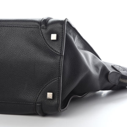 Celine Drummed Calfskin Mini Luggage Black 8 of 8