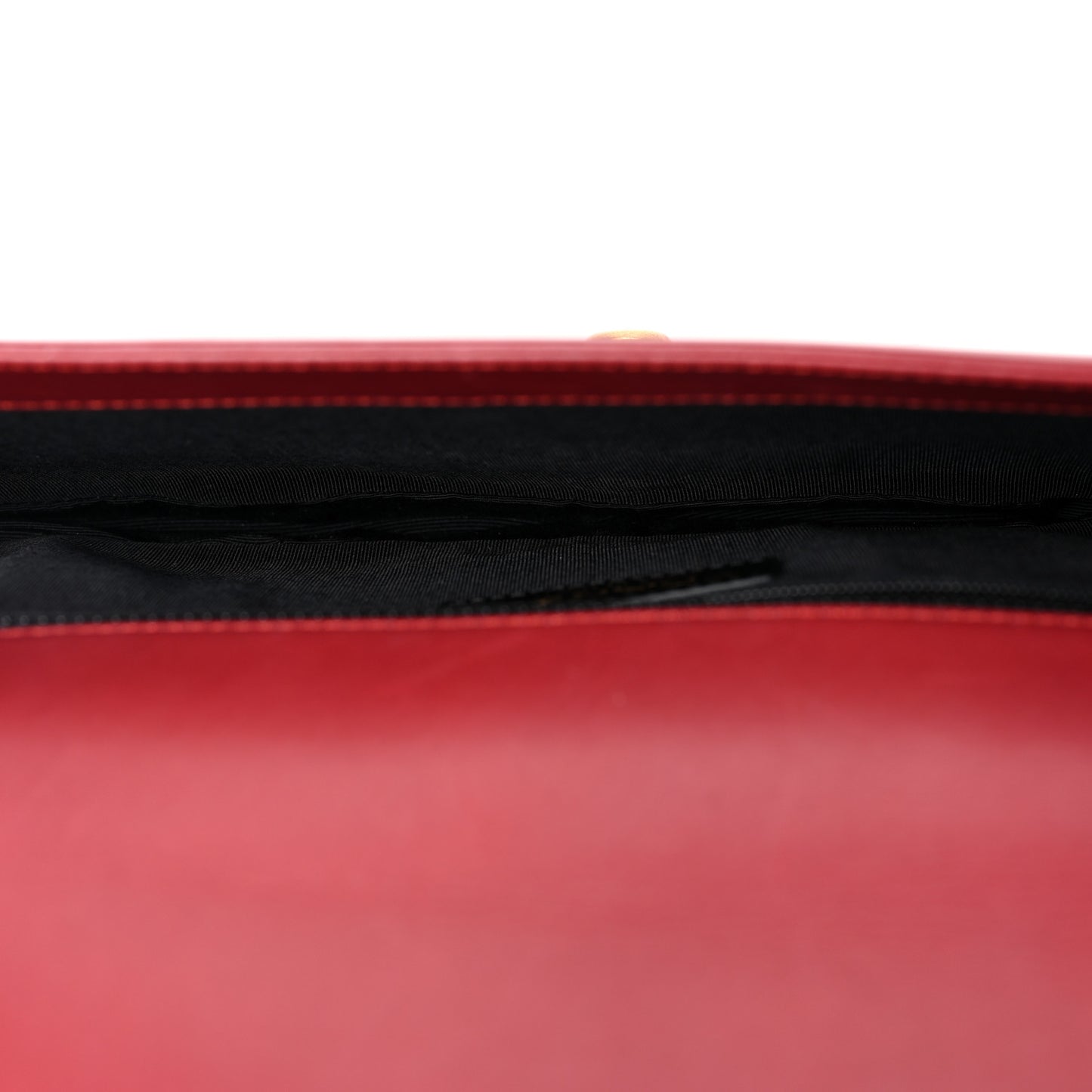 Glazed Calfskin Jumbo Boy Clutch Red
