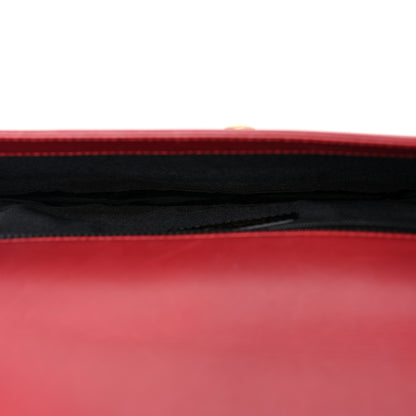 Chanel Glazed Calfskin Jumbo Boy Clutch Red 5 of 7