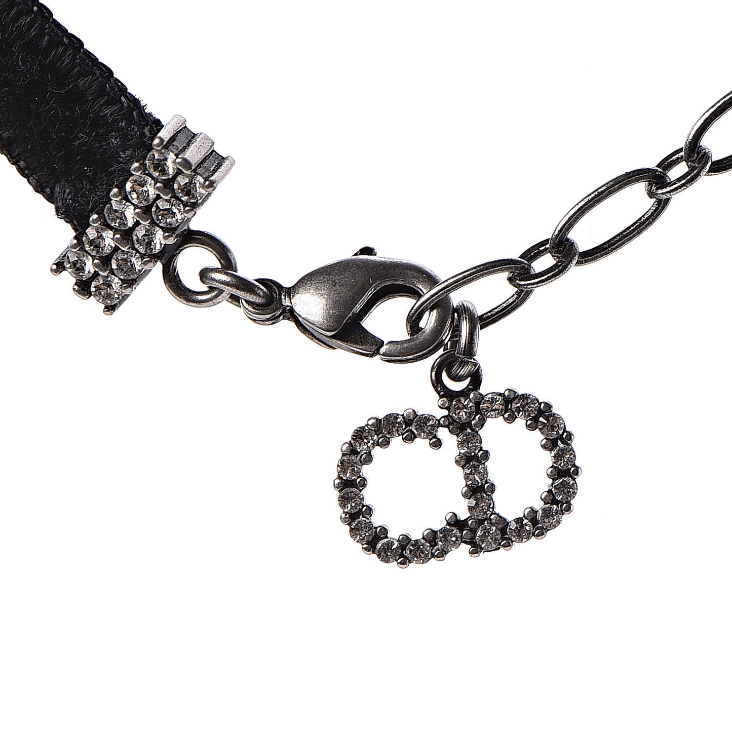 Velvet Crystal J’Adior Choker Necklace Black