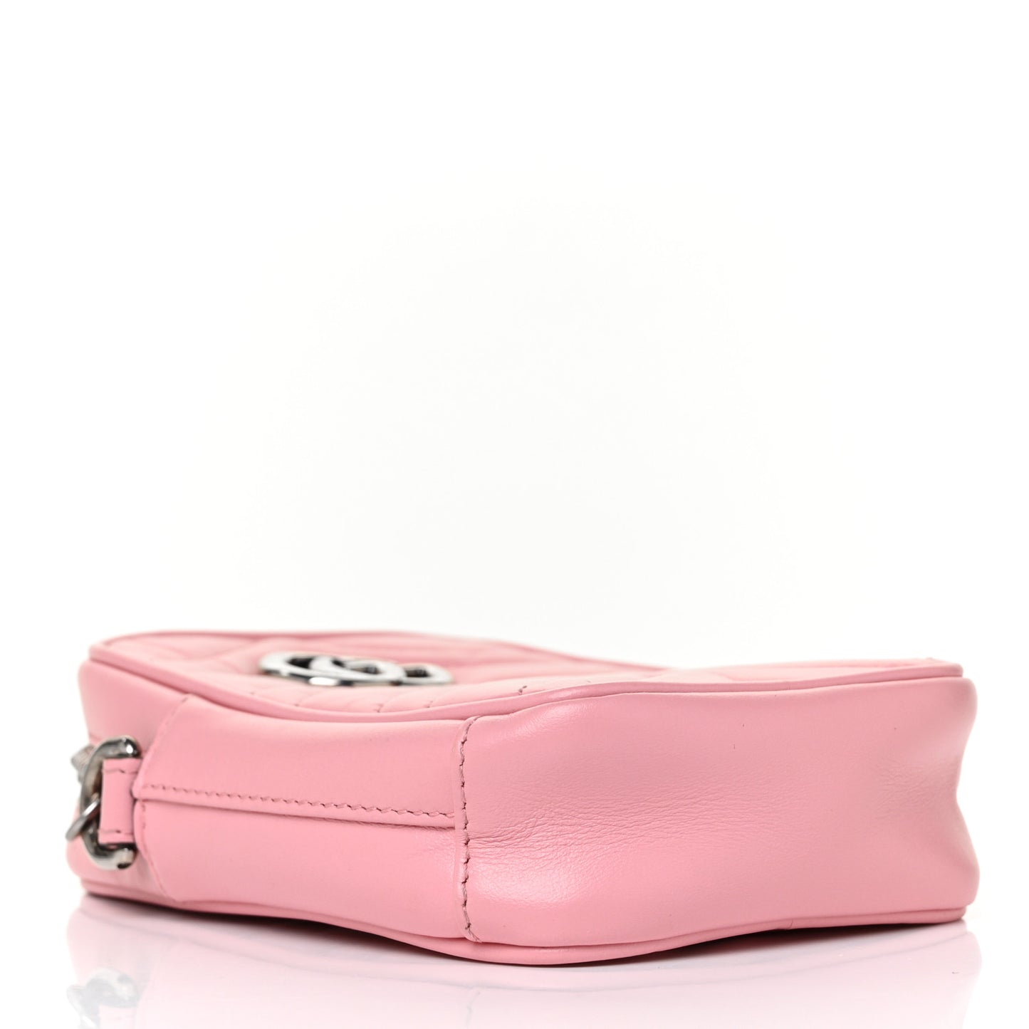 Calfskin Matelasse Mini GG Marmont Crossbody Bag Wild Rose