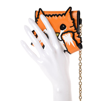 Louis Vuitton Epi Calfskin Grace Catogram Cat Card Holder Orange 2 of 6