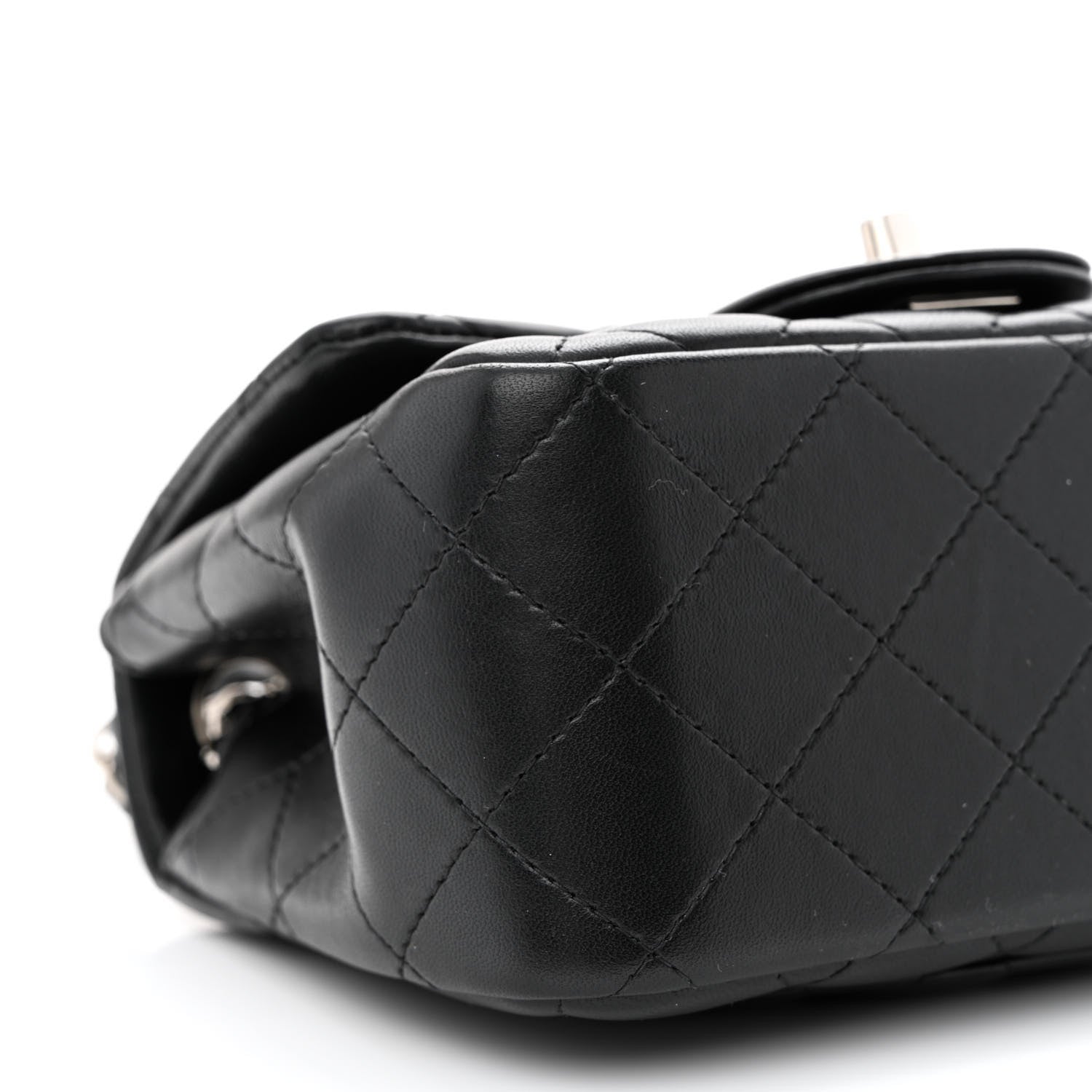 Chanel Lambskin Quilted Mini Square Flap Black 9 of 10