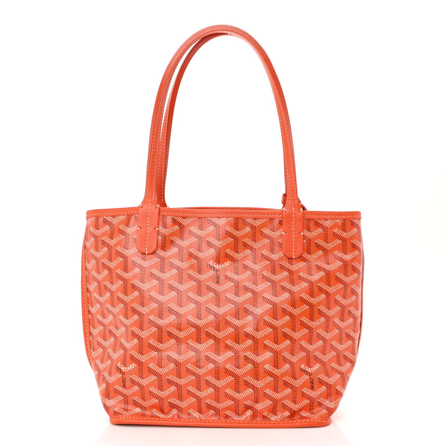 Goyardine Reversible Mini Anjou Orange Orange
