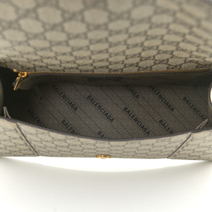 Balenciaga X GUCCI GG Supreme Monogram Medium Hourglass Top Handle Bag Beige Ebony 5 of 10