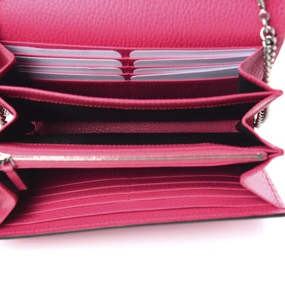 Gucci Dollar Calfskin Crystal Mini Dionysus Chain Wallet Box Pink 6 of 11