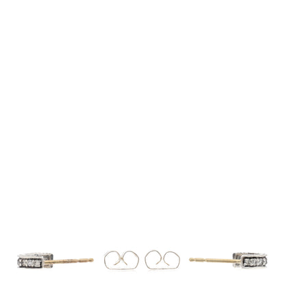 David Yurman Sterling Silver Diamond Cable Mini Hoop Earrings 3 of 4
