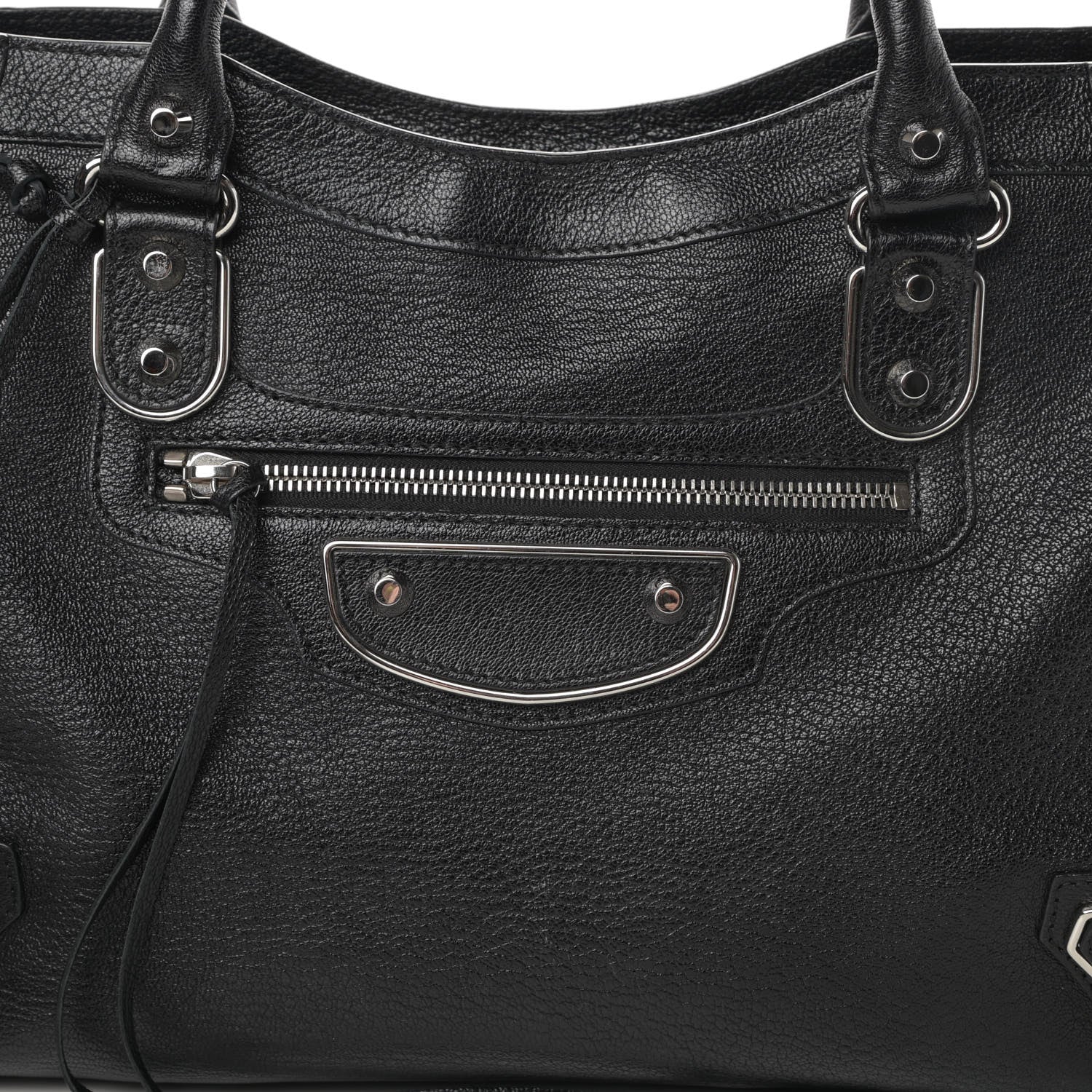 Balenciaga Chevre Silver Metallic Edge Hardware City Black 8 of 14