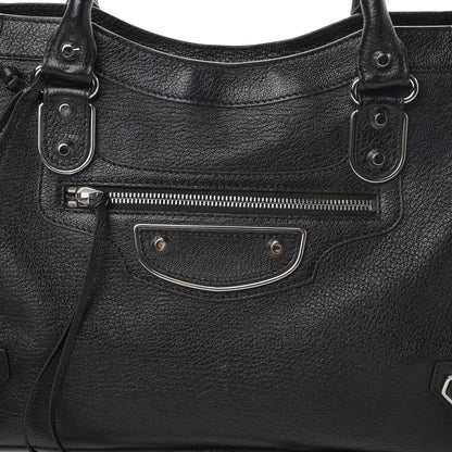 Balenciaga Chevre Silver Metallic Edge Hardware City Black 8 of 14