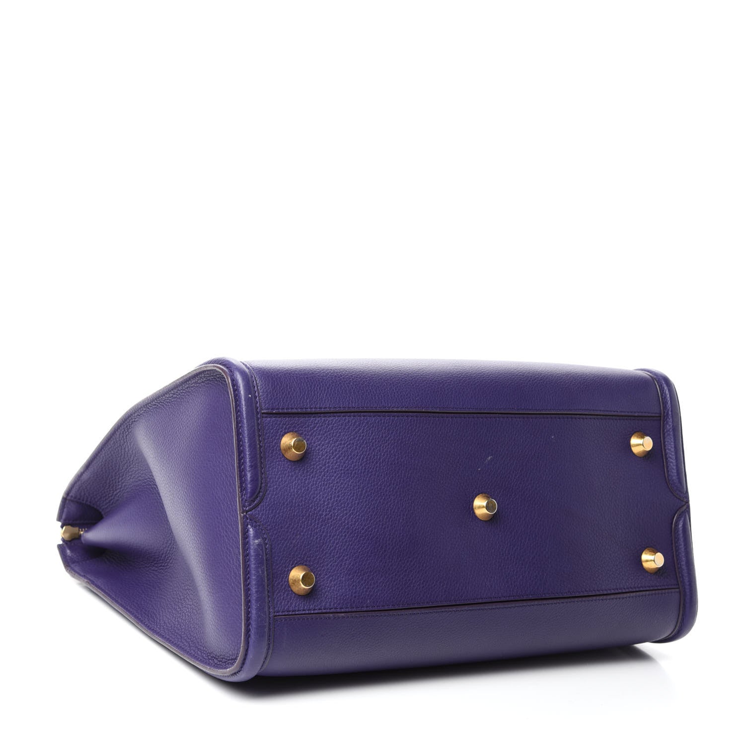 Alexander McQueen Pebbled Calfskin Zip Up Heroine Tote Purple 4 of 19