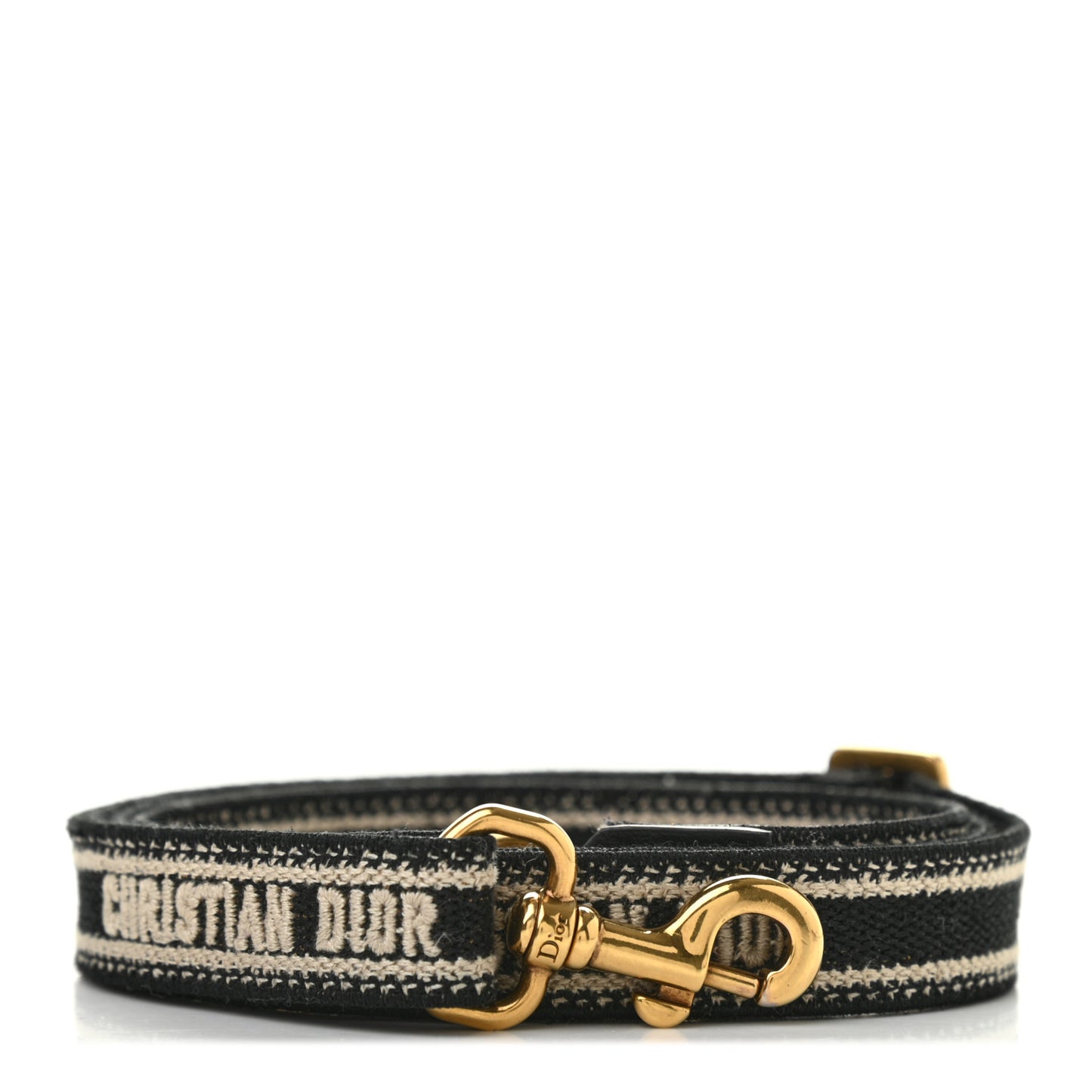Canvas Embroidered Adjustable Shoulder Strap Black
