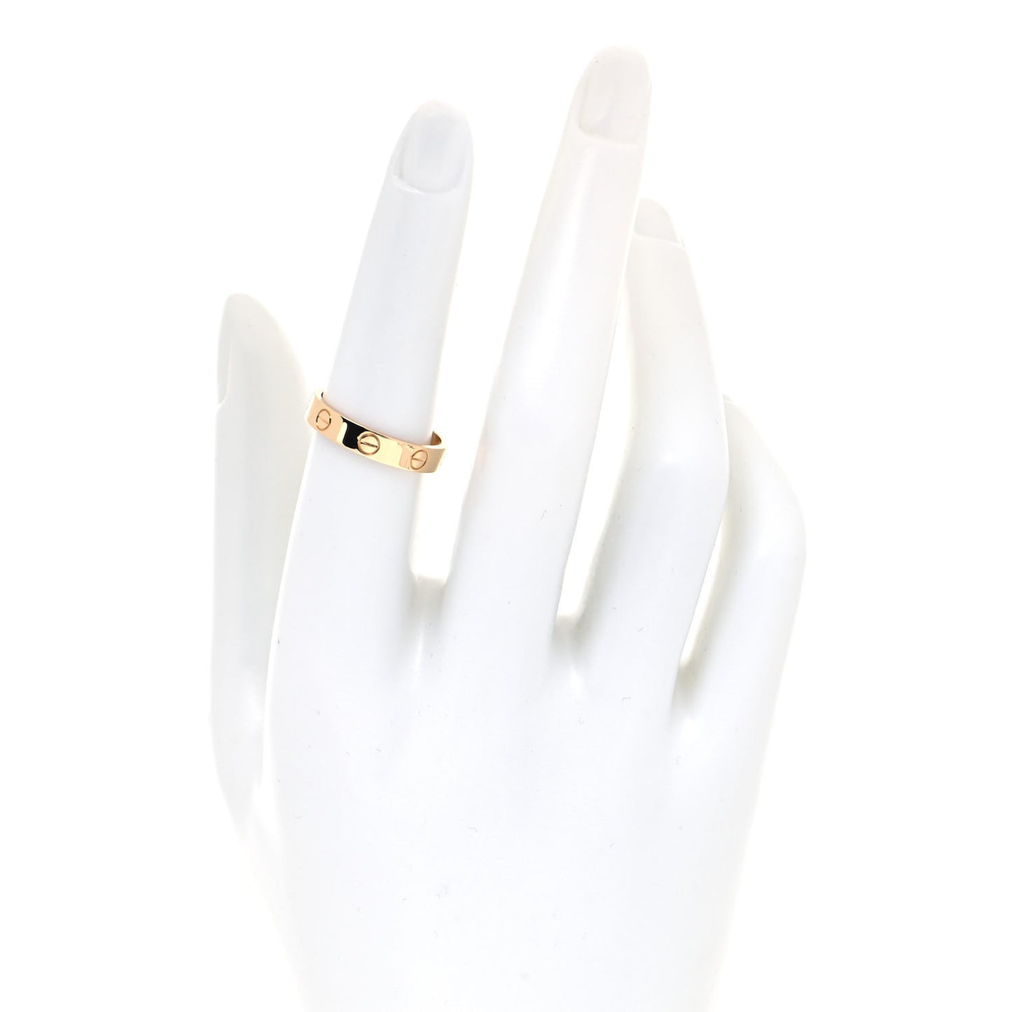 18K Yellow Gold 3.5mm LOVE Wedding Band Ring 53 6.25