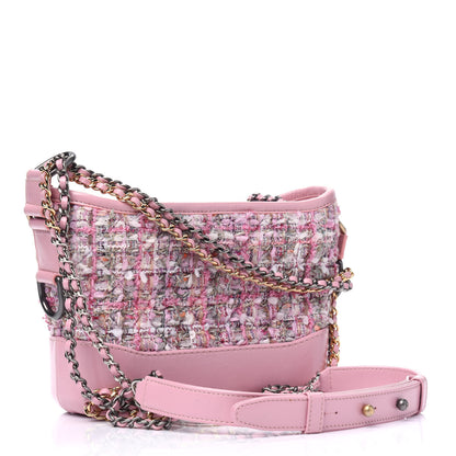Chanel Tweed Calfskin Small Gabrielle Hobo Light Pink 2 of 15