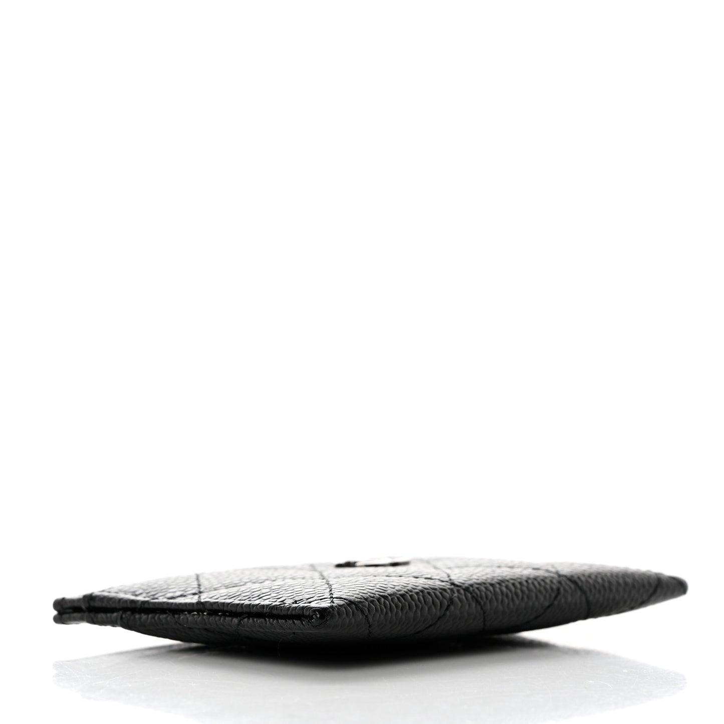 Caviar Quilted Card Holder Black