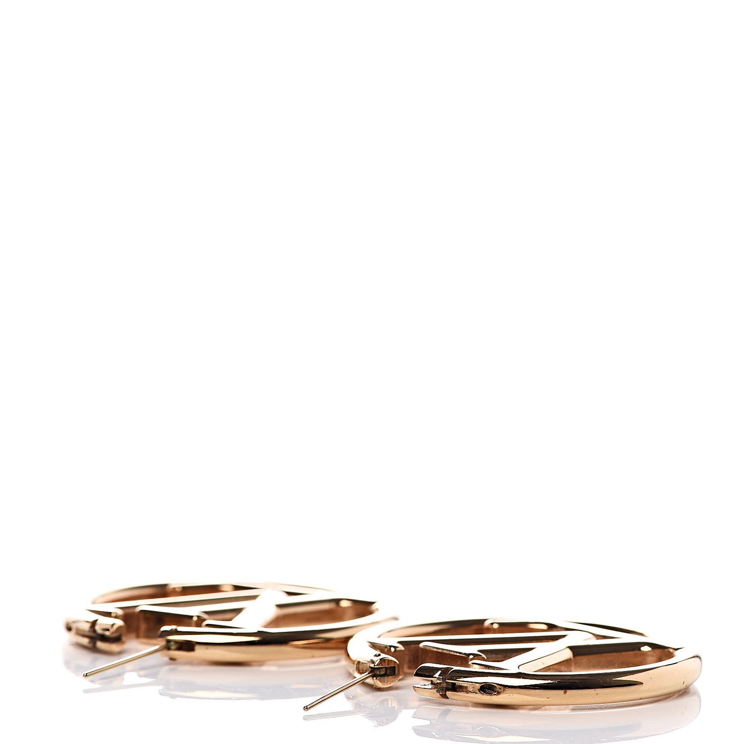 Metal Louise Hoop Earrings Gold