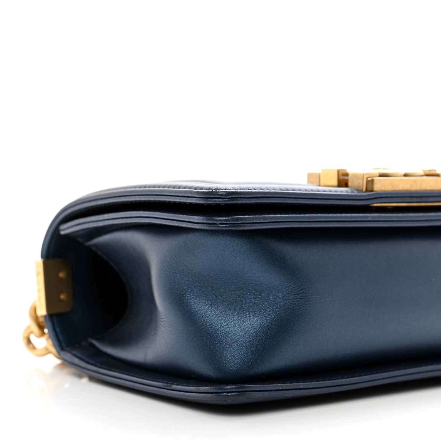 Chanel Metallic Calfskin Quilted Small Boy Flap Blue 9 of 10