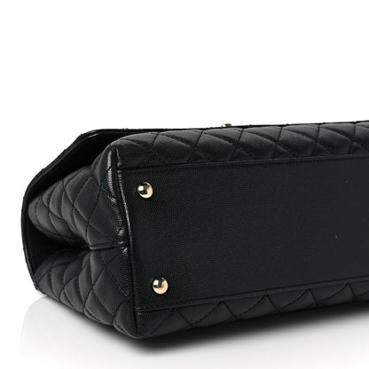 Chanel Caviar Quilted Small Coco Handle Flap Black 8 of 9