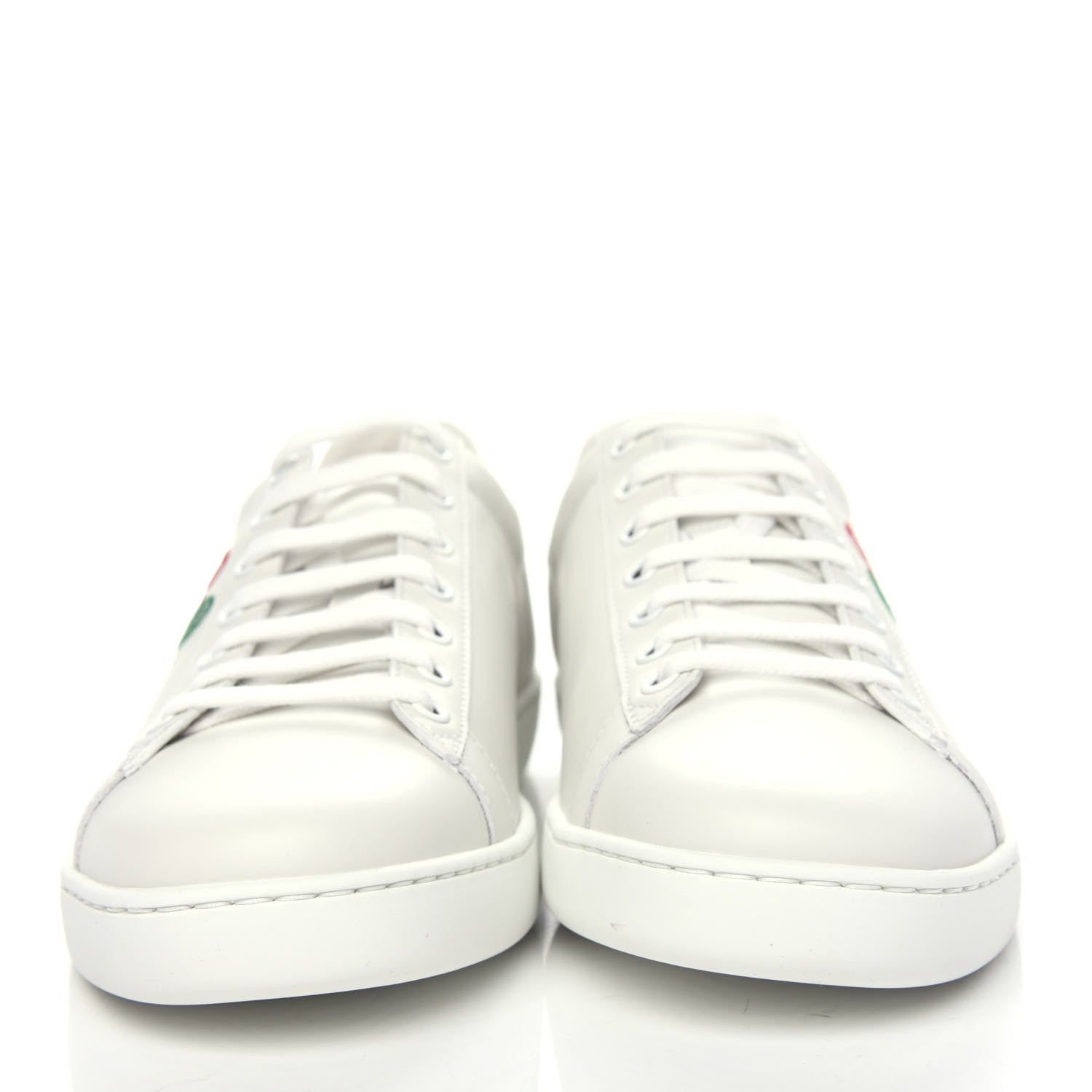 Gucci Calfskin Miro Soft Tennis Embroidered Womens Ace Sneakers 41 White Rio Blue 2 of 11