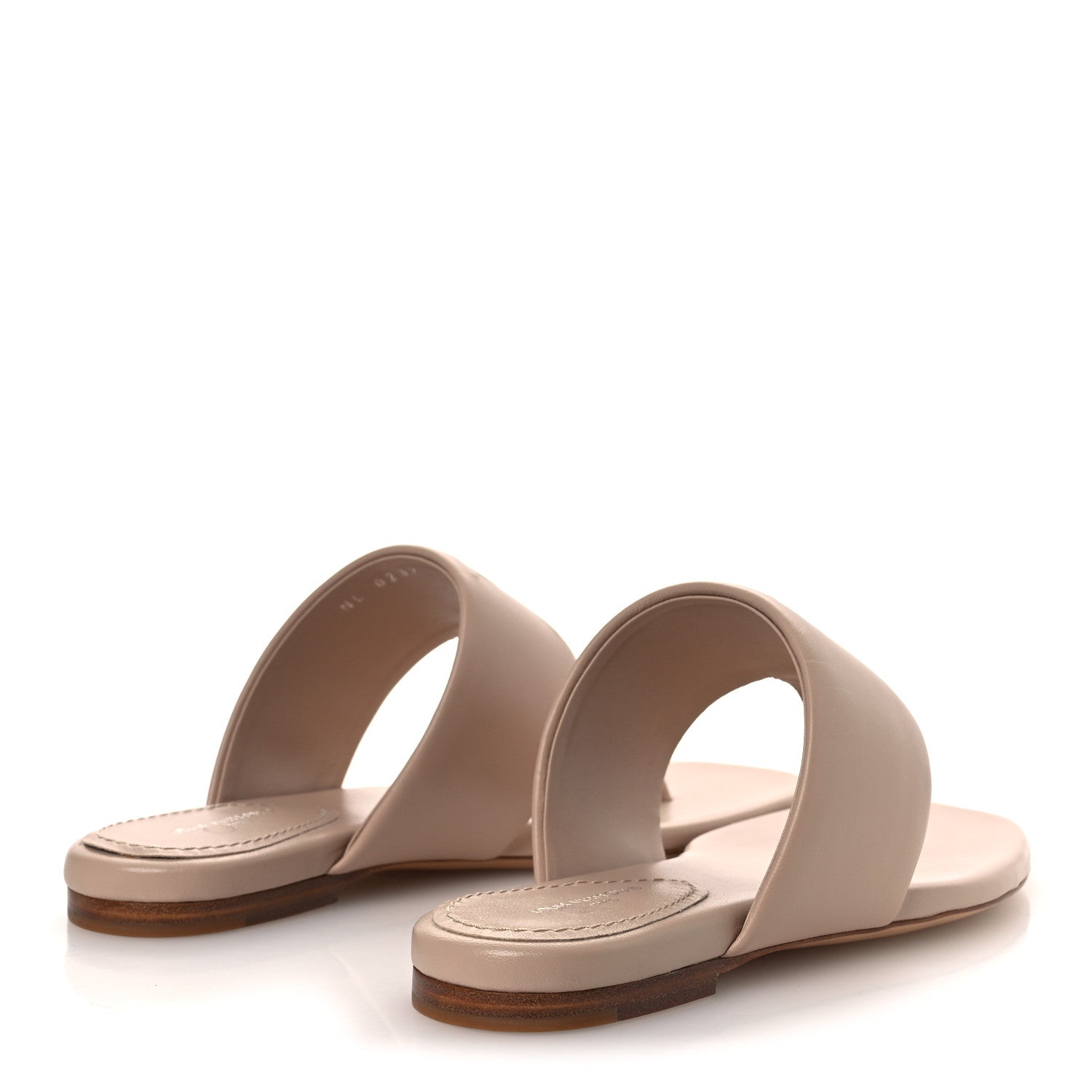Louis Vuitton Lambskin Embossed Monogram Drapy Flat Thong Sandal 35.5 Beige 5 of 12