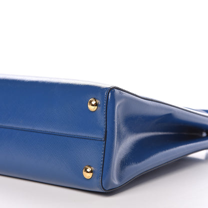 Prada Saffiano Vernice Parabole Tote Azzurro 9 of 14
