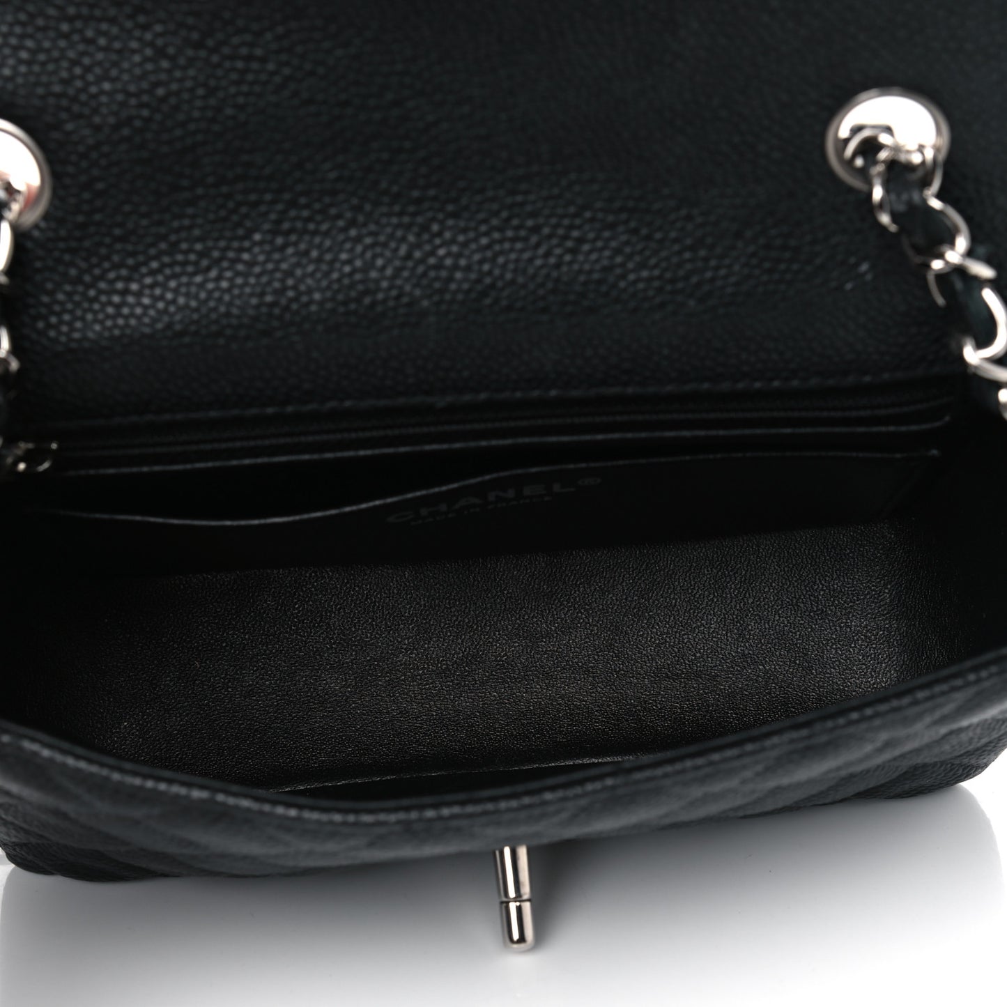 Caviar Quilted Mini Rectangular Flap Black