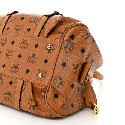 MCM Visetos Boston Bag Cognac 10 of 13