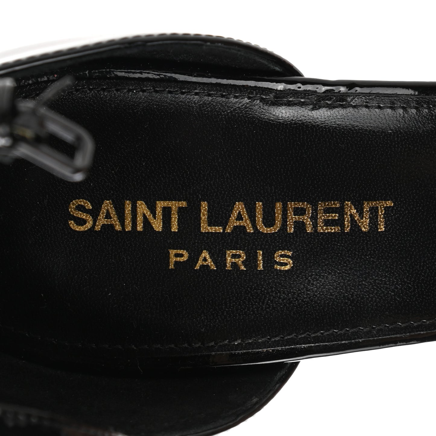 Patent Calfskin Opyum Sandals 38 Black