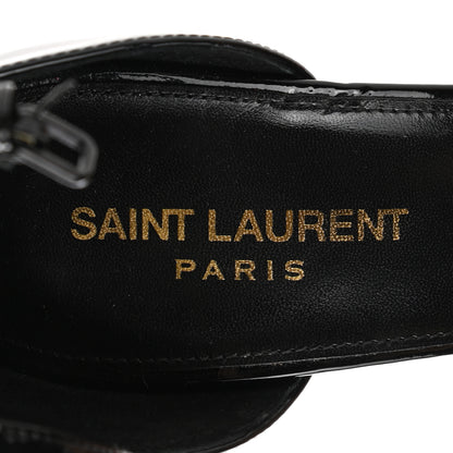 Saint Laurent Patent Calfskin Opyum Sandals 38 Black 7 of 7
