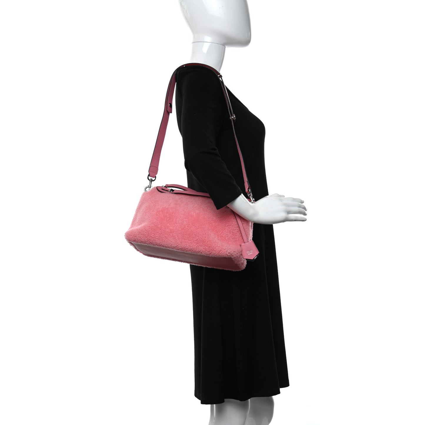 Shearling Vitello Dolce Medium By The Way Boston Bag Bubble Gum