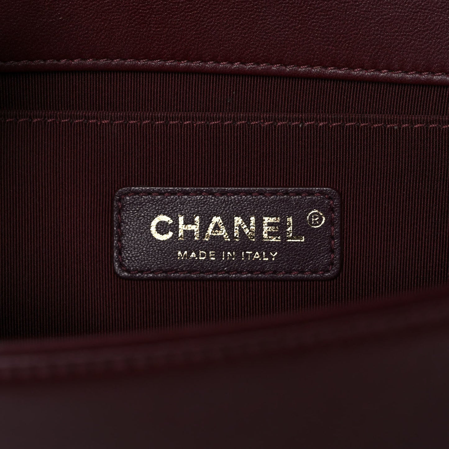 Velvet Chevron Quilted Medium Boy Flap Burgundy
