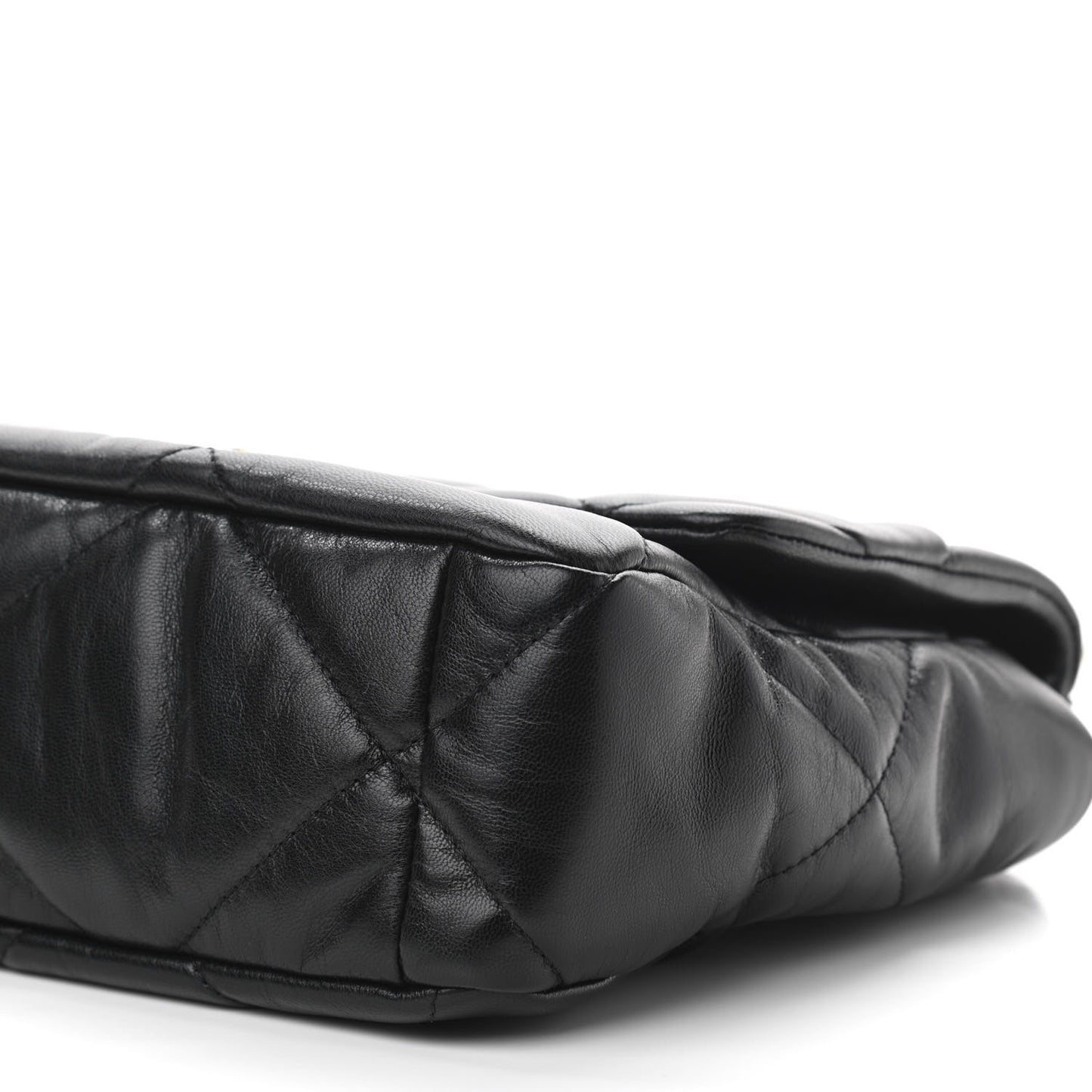 Goatskin Quilted Large Chanel 19 Flap Black