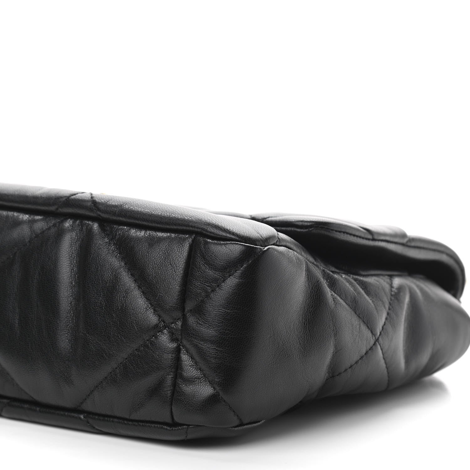 Chanel Goatskin Quilted Large Chanel 19 Flap Black 10 of 11