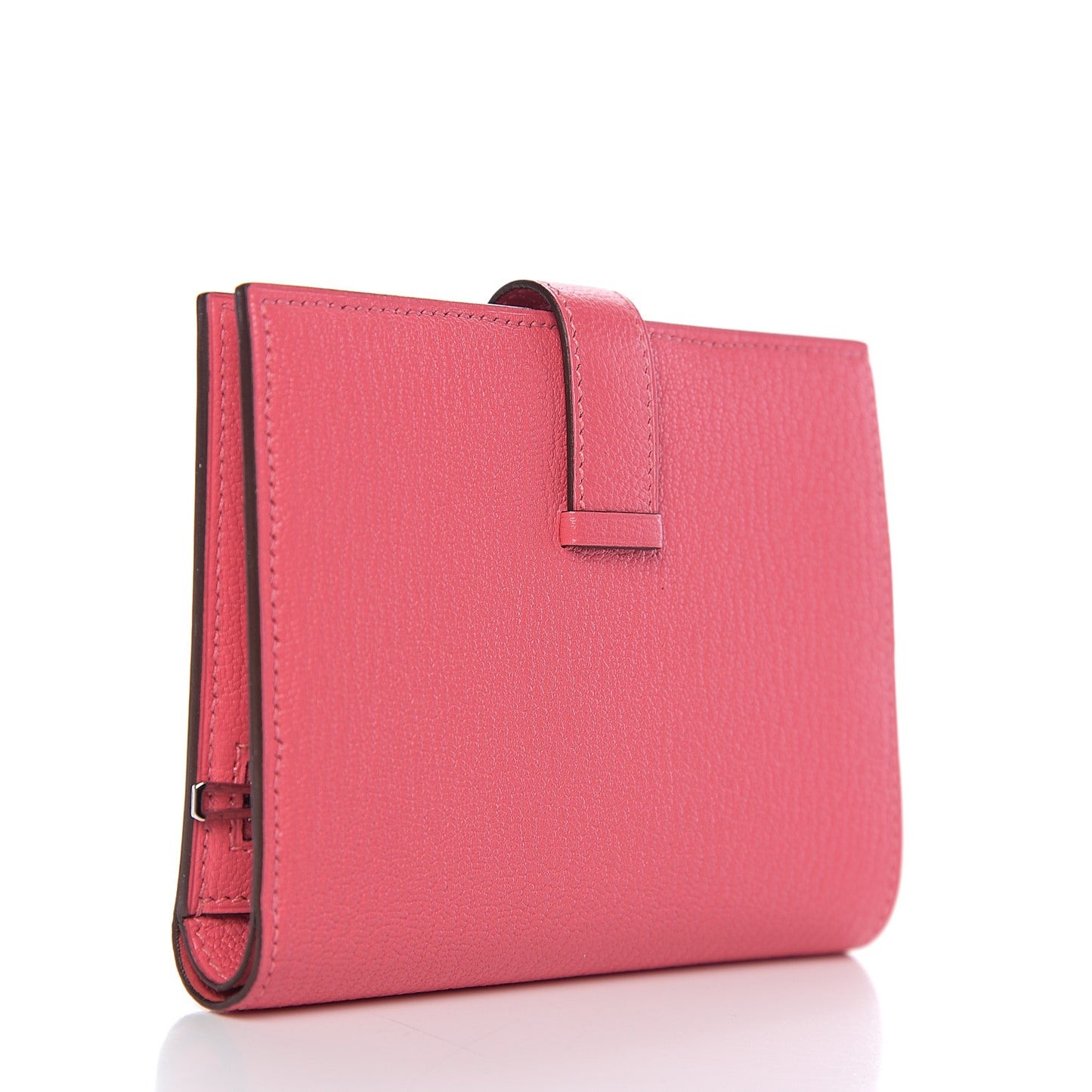 Chevre Mysore Bearn Compact Wallet Rose Lipstick