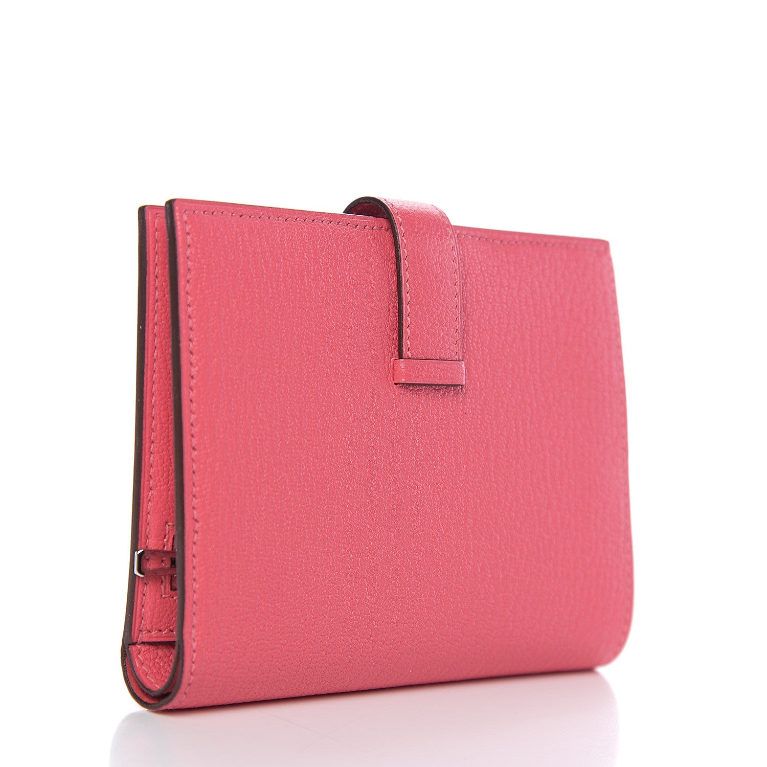 Hermes Chevre Mysore Bearn Compact Wallet Rose Lipstick 2 of 6