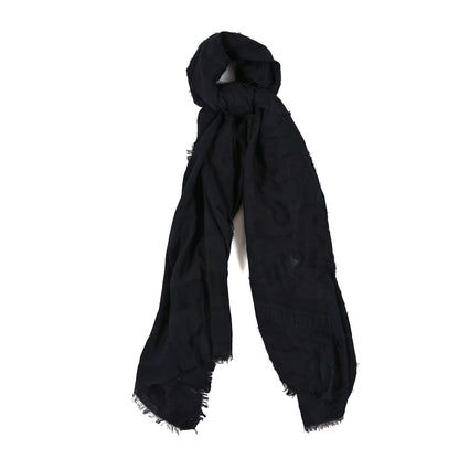 Christian Dior Silk Wool Cashmere Dior Camouflage Stole Black 1 of 3